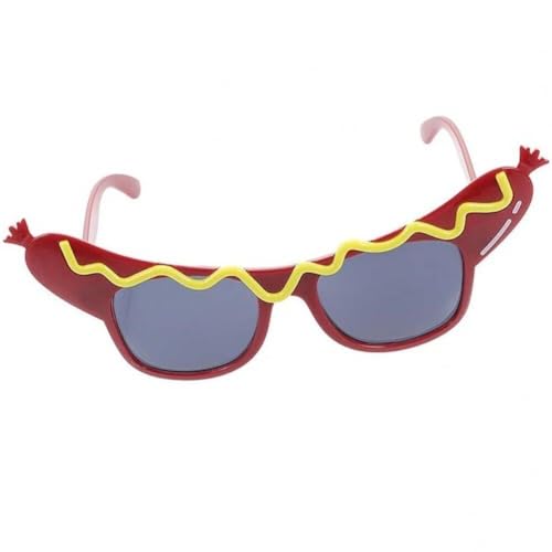 Neuheit Hot Dog Brille Party Sonnenbrille Lustige Augenbrille Strand Party Brille Kostüm Requisiten Partyzubehör Für Kinder Erwachsene von Lipfer