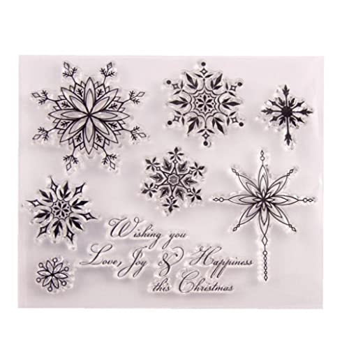 Transparente Briefmarken Schneeflocken Weihnachtsflecken Klarstempel Stempel Silikon Scrapbooking Für Kartenherstellung Album Craft Decor von Lipfer