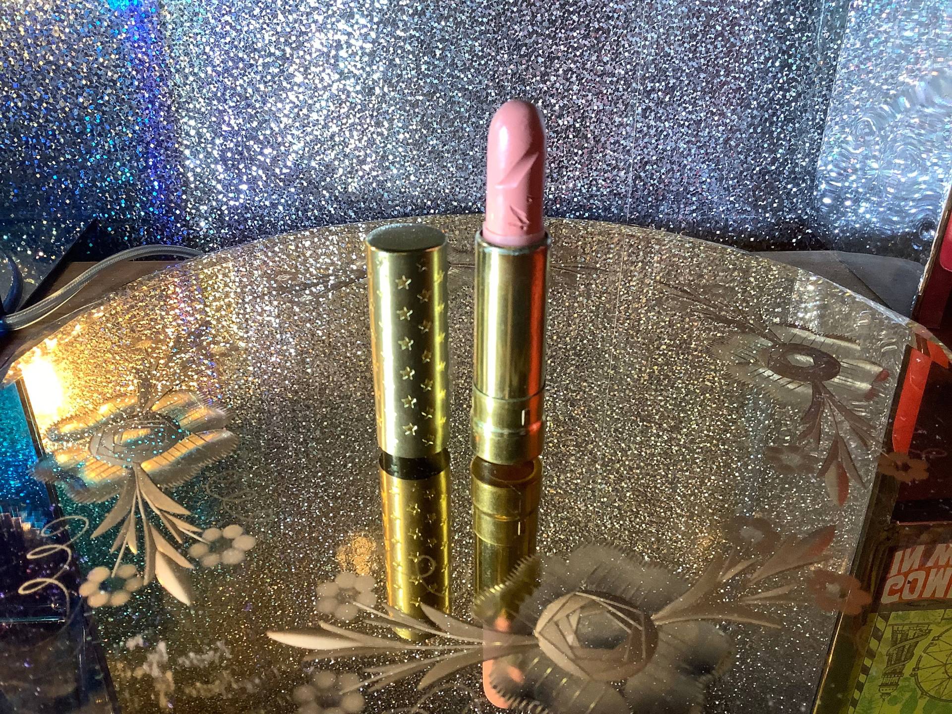 Vintage Yardley Spice Pink Lippenstift Metalletui von LipstickandPanties