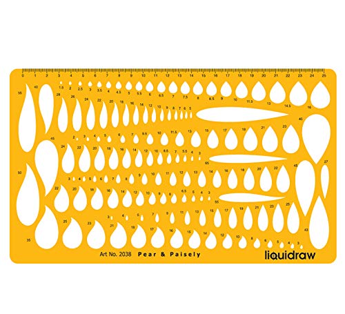Liquidraw 2038 Schablonen für Steinformen und Größen, Orange/Transparent Liquidraw 2038 Schablonen für Steinformen und Größen, Orange/Transparent von Liquidraw