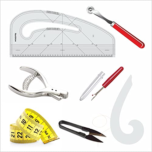 Liquidraw Mustermacher Nählineal & Kurven Fashion Design Lineale Set von 7 zum Schneidern inkl. Muster Kerbe & Spurrad Liquidraw Mustermacher Nählineal & Kurven Fashion Design Lineale Set von 7 zum Schneidern inkl. Muster Kerbe & Spurrad von Liquidraw