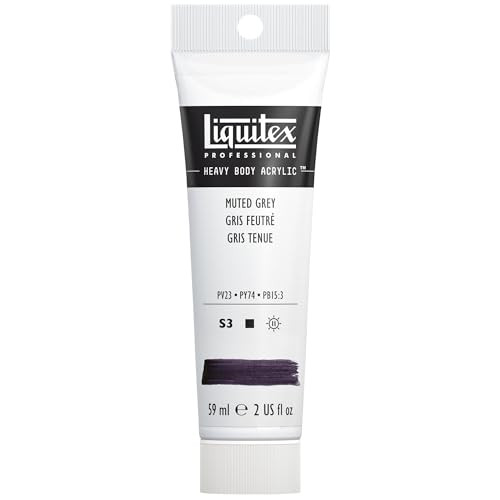 Liquitex 1040505 Professional Heavy Body Acrylfarbe in Künstlerqualität mit ausgezeichneter Lichtechtheit in buttriger Konsistenz, 59ml Tube - gedämpftes Grau von Liquitex