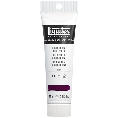 Liquitex 1045118 Professional Heavy Body Acrylfarbe in Künstlerqualität mit ausgezeichneter Lichtechtheit in buttriger Konsistenz, 59ml Tube - Quinacridone Blauviolett von Liquitex