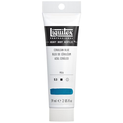 Liquitex 1045164 Professional Heavy Body Acrylfarbe in Künstlerqualität mit ausgezeichneter Lichtechtheit in buttriger Konsistenz, 59ml Tube - Cölinblau von Liquitex