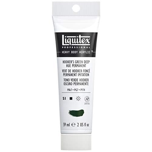 Liquitex 1045225 Professional Heavy Body Acrylfarbe in Künstlerqualität mit ausgezeichneter Lichtechtheit in buttriger Konsistenz, 59ml Tube - Hookers Grün dunkel permanent Imit. von Liquitex