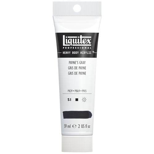 Liquitex 1045310 Professional Heavy Body Acrylfarbe in Künstlerqualität mit ausgezeichneter Lichtechtheit in buttriger Konsistenz, 59ml Tube - Paynes Grau von Liquitex