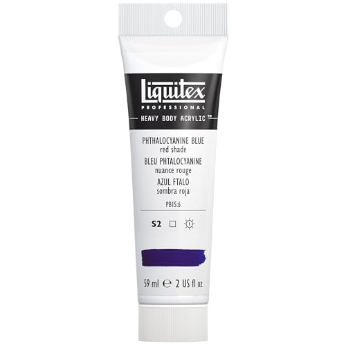 Liquitex 1045314 Professional Heavy Body Acrylfarbe in Künstlerqualität mit ausgezeichneter Lichtechtheit in buttriger Konsistenz, 59ml Tube - Phthaloblau (Rotton) von Liquitex