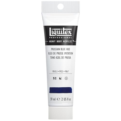 Liquitex 1045320 Professional Heavy Body Acrylfarbe in Künstlerqualität mit ausgezeichneter Lichtechtheit in buttriger Konsistenz, 59ml Tube - Preussischblau Imit. von Liquitex