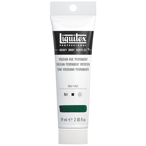 Liquitex 1045398 Professional Heavy Body Acrylfarbe in Künstlerqualität mit ausgezeichneter Lichtechtheit in buttriger Konsistenz, 59ml Tube - Viridian permanent Imit. von Liquitex