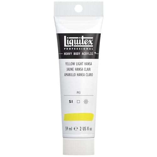 Liquitex 1045411 Professional Heavy Body Acrylfarbe in Künstlerqualität mit ausgezeichneter Lichtechtheit in buttriger Konsistenz, 59ml Tube - Hansagelb hell von Liquitex