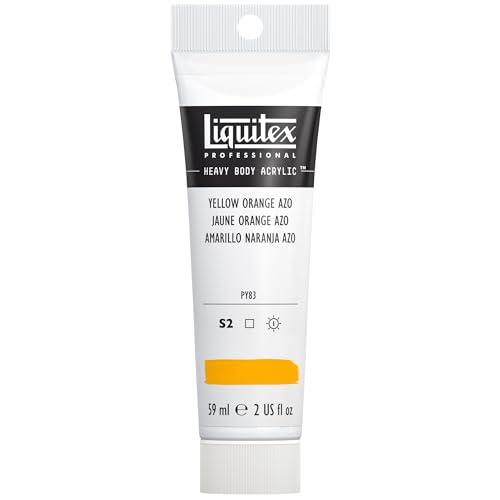 Liquitex 1045414 Professional Heavy Body Acrylfarbe in Künstlerqualität mit ausgezeichneter Lichtechtheit in buttriger Konsistenz, 59ml Tube - Gelborange Azo von Liquitex