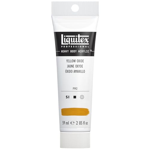 Liquitex 1045416 Professional Heavy Body Acrylfarbe in Künstlerqualität mit ausgezeichneter Lichtechtheit in buttriger Konsistenz, 59ml Tube - Oxidgelb von Liquitex