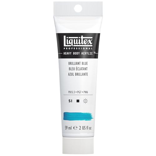 Liquitex 1045570 Professional Heavy Body Acrylfarbe in Künstlerqualität mit ausgezeichneter Lichtechtheit in buttriger Konsistenz, 59ml Tube - Brillantblau von Liquitex