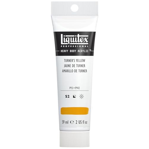 Liquitex 1045730 Professional Heavy Body Acrylfarbe in Künstlerqualität mit ausgezeichneter Lichtechtheit in buttriger Konsistenz, 59ml Tube - Turners Gelb von Liquitex