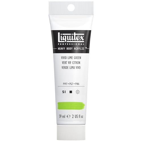 Liquitex 1045740 Professional Heavy Body Acrylfarbe in Künstlerqualität mit ausgezeichneter Lichtechtheit in buttriger Konsistenz, 59ml Tube - Limettengrün lebhaft von Liquitex