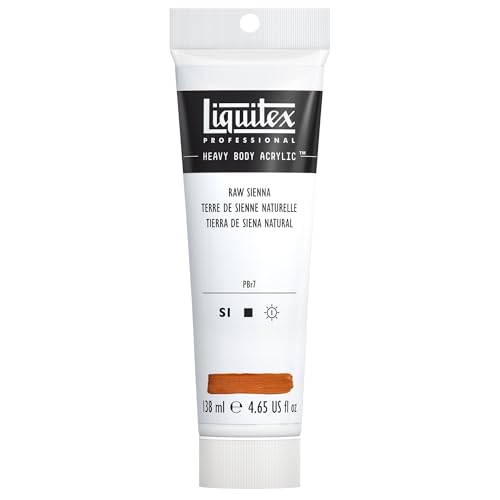 Liquitex 1047330 Professional Heavy Body Acrylfarbe in Künstlerqualität mit ausgezeichneter Lichtechtheit in buttriger Konsistenz, 138ml Tube - Siena natur von Liquitex