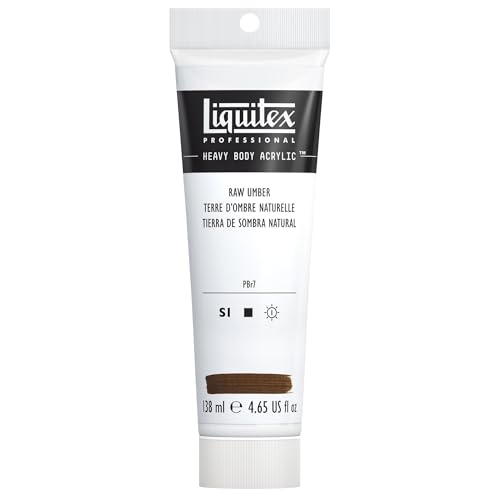 Liquitex 1047331 Professional Heavy Body Acrylfarbe in Künstlerqualität mit ausgezeichneter Lichtechtheit in buttriger Konsistenz, 138ml Tube - Umbra natur von Liquitex