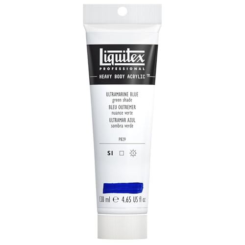 Liquitex 1047380 Professional Heavy Body Acrylfarbe in Künstlerqualität mit ausgezeichneter Lichtechtheit in buttriger Konsistenz, 138ml Tube - Ultramarinblau (Grünton) von Liquitex