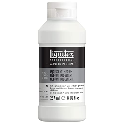 Liquitex 107008 Professional Irisierendes - Perlmutt Medium mit Acrylfarbe und -medien mischbar, zum Erzielen von metallischen perlmuttartigen Effekten -237ml Flasche von Liquitex