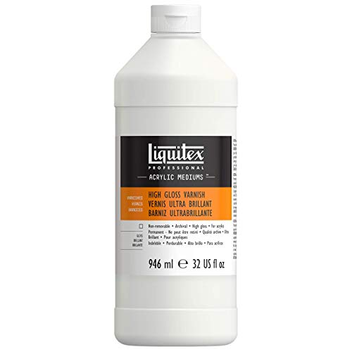 Liquitex 126632 Professional hochglänzender Firnis für Öl- und Acrylfarben, hochelastisch, universell einsetzbarer Schlussfirnis in Archivqualität - 946ml Flasche, Transparent Liquitex 126632 Professional hochglänzender Firnis für Öl- und Acrylfarben, hochelastisch, universell einsetzbarer Schlussfirnis in Archivqualität - 946ml Flasche, Transparent von Liquitex