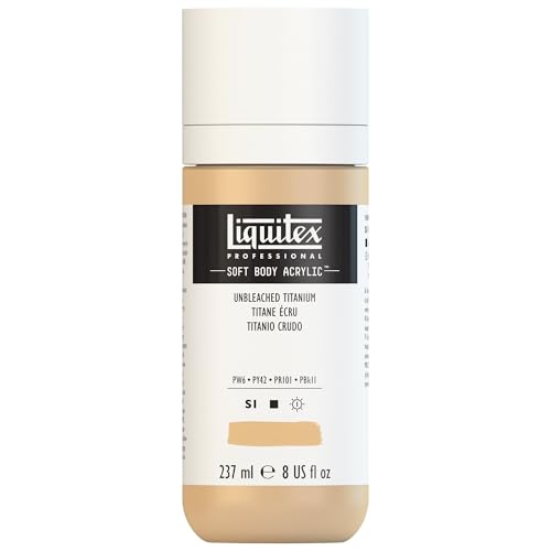 Liquitex 1923434 Professional Acrylfarbe Soft Body - Künstlerfarbe in cremiger deckender Konsistenz, hohe Pigmentierung, lichtecht & alterungsbeständig, 237ml Flasche - Ungebleichtes Titan Liquitex 1923434 Professional Acrylfarbe Soft Body - Künstlerfarbe in cremiger deckender Konsistenz, hohe Pigmentierung, lichtecht & alterungsbeständig, 237ml Flasche - Ungebleichtes Titan von Liquitex