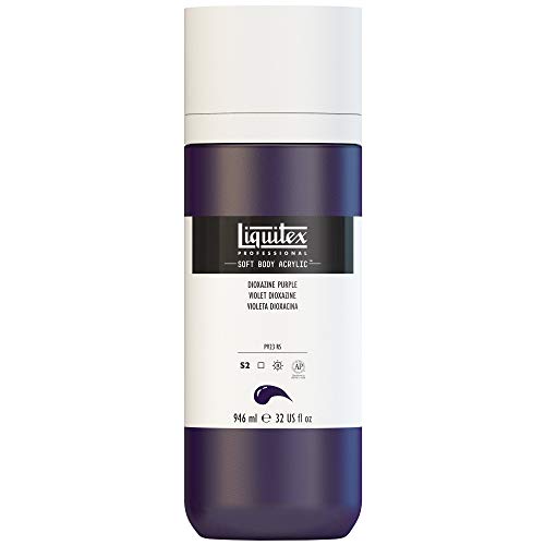 Liquitex 1946186 Professional Acrylfarbe Soft Body - Künstlerfarbe in cremiger deckender Konsistenz, hohe Pigmentierung, lichtecht & alterungsbeständig, 946ml Flasche - Dioxazinpurpur Liquitex 1946186 Professional Acrylfarbe Soft Body - Künstlerfarbe in cremiger deckender Konsistenz, hohe Pigmentierung, lichtecht & alterungsbeständig, 946ml Flasche - Dioxazinpurpur von Liquitex