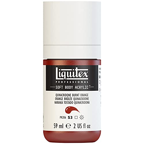 Liquitex 1959108 Professional Acrylfarbe Soft Body - Künstlerfarbe in cremiger deckender Konsistenz, hohe Pigmentierung, lichtecht & alterungsbeständig, 59ml Flasche - Quinacridone Gebrannte Orange von Liquitex