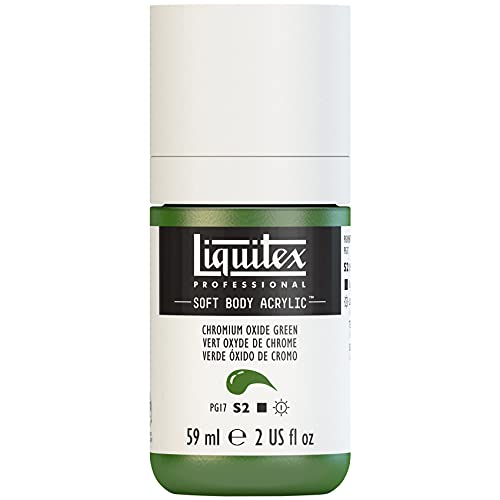 Liquitex 1959166 Soft Body Acrylfarbe, Acrylic, Chromoxidgrün, 59 ml (1er Pack) von Liquitex