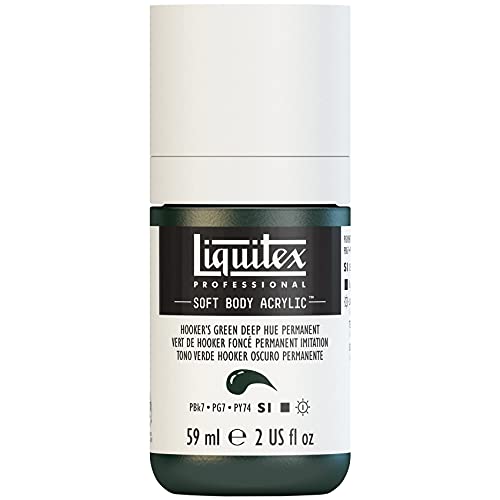 Liquitex 1959225 Professional Acrylfarbe Soft Body - Künstlerfarbe in cremiger deckender Konsistenz, hohe Pigmentierung, lichtecht & alterungsbeständig, 59ml Flasche - Hookers Grün Dunkel Perm. Imit. Liquitex 1959225 Professional Acrylfarbe Soft Body - Künstlerfarbe in cremiger deckender Konsistenz, hohe Pigmentierung, lichtecht & alterungsbeständig, 59ml Flasche - Hookers Grün Dunkel Perm. Imit. von Liquitex