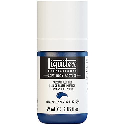 Liquitex 1959320 Professional Acrylfarbe Soft Body - Künstlerfarbe in cremiger deckender Konsistenz, hohe Pigmentierung, lichtecht & alterungsbeständig, 59ml Flasche - Preußischblau Imit. von Liquitex