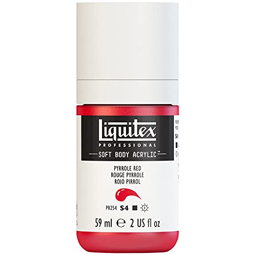 Liquitex 1959321 Professional Acrylfarbe Soft Body - Künstlerfarbe in cremiger deckender Konsistenz, hohe Pigmentierung, lichtecht & alterungsbeständig, 59ml Flasche - Pyrrolrot Liquitex 1959321 Professional Acrylfarbe Soft Body - Künstlerfarbe in cremiger deckender Konsistenz, hohe Pigmentierung, lichtecht & alterungsbeständig, 59ml Flasche - Pyrrolrot von Liquitex