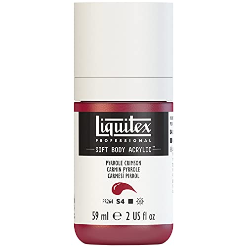 Liquitex 1959326 Professional Acrylfarbe Soft Body - Künstlerfarbe in cremiger deckender Konsistenz, hohe Pigmentierung, lichtecht & alterungsbeständig, 59ml Flasche - Pyrrolkarmesin Liquitex 1959326 Professional Acrylfarbe Soft Body - Künstlerfarbe in cremiger deckender Konsistenz, hohe Pigmentierung, lichtecht & alterungsbeständig, 59ml Flasche - Pyrrolkarmesin von Liquitex