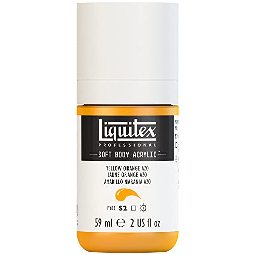 Liquitex 1959414 Professional Acrylfarbe Soft Body - Künstlerfarbe in cremiger deckender Konsistenz, hohe Pigmentierung, lichtecht & alterungsbeständig, 59ml Flasche - Gelborange Azo von Liquitex