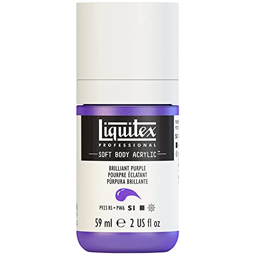 Liquitex 1959590 Soft Body Acrylfarbe, Acrylic, Brillantlila, 59 ml (1er Pack) von Liquitex
