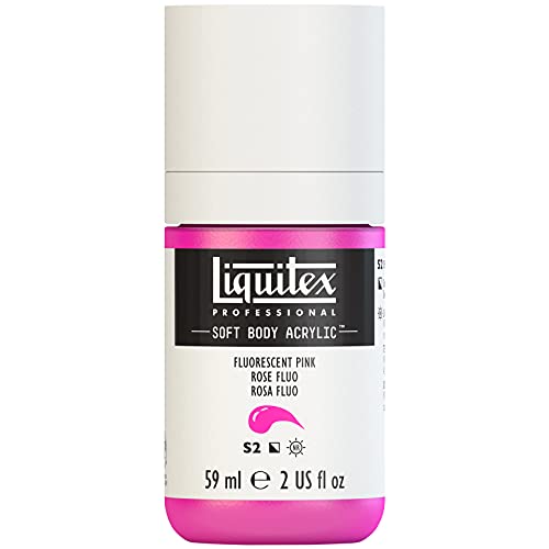 Liquitex 1959987 Professional Acrylfarbe Soft Body - Künstlerfarbe in cremiger deckender Konsistenz, hohe Pigmentierung, lichtecht & alterungsbeständig, 59ml Flasche - Rosa Fluo Liquitex 1959987 Professional Acrylfarbe Soft Body - Künstlerfarbe in cremiger deckender Konsistenz, hohe Pigmentierung, lichtecht & alterungsbeständig, 59ml Flasche - Rosa Fluo von Liquitex