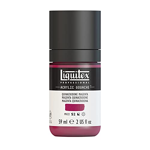 Liquitex 2059114 'Liquitex Professional Acrylic Gouache, Acrylfarbe mit Gouache Eigenschaften, Lichtecht, wasserfest, 59ml Dosier - Flasche - Quinacridone Magenta von Liquitex