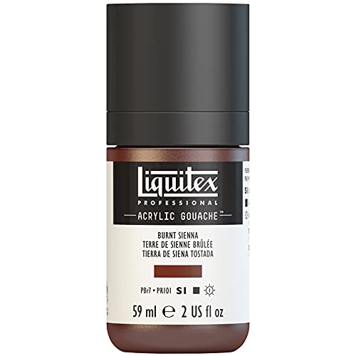 Liquitex 2059127 'Liquitex Professional Acrylic Gouache, Acrylfarbe mit Gouache Eigenschaften, Lichtecht, wasserfest, 59ml Dosier - Flasche - Siena Gebrannt von Liquitex