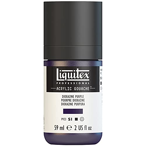 Liquitex 2059186 'Liquitex Professional Acrylic Gouache, Acrylfarbe mit Gouache Eigenschaften, Lichtecht, wasserfest, 59ml Dosier - Flasche - Dioxazinpurpur von Liquitex