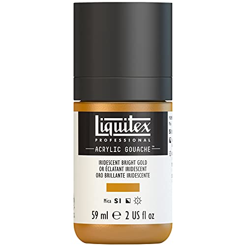 Liquitex 2059234 Professional Acryl Gouache - Irisierendes Helles Gold , 59ml Flasche, matt - Acrylfarbe mit Gouache Eigenschaften, Hochdeckend, Wasserfest & Lichtecht Liquitex 2059234 Professional Acryl Gouache - Irisierendes Helles Gold , 59ml Flasche, matt - Acrylfarbe mit Gouache Eigenschaften, Hochdeckend, Wasserfest & Lichtecht von Liquitex