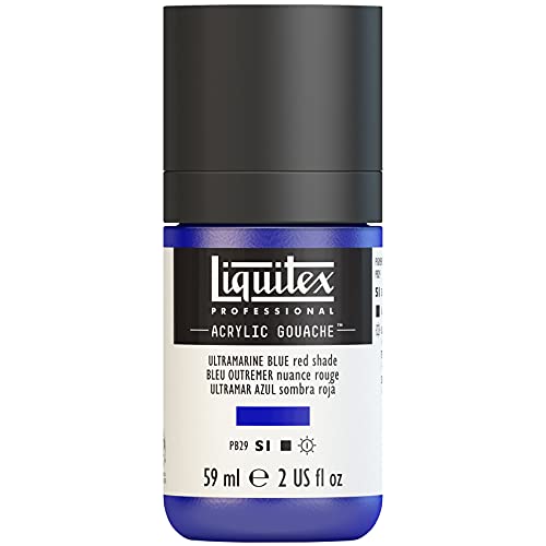 Liquitex 2059382 'Liquitex Professional Acrylic Gouache, Acrylfarbe mit Gouache Eigenschaften, Lichtecht, wasserfest, 59ml Dosier - Flasche - Ultramarinblau (Rotton) von Liquitex