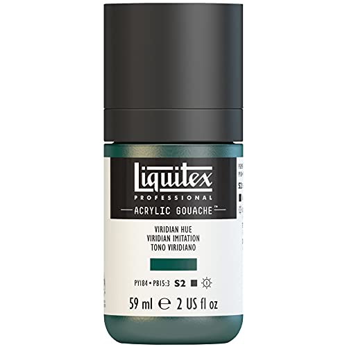 Liquitex 2059398 'Liquitex Professional Acrylic Gouache, Acrylfarbe mit Gouache Eigenschaften, Lichtecht, wasserfest, 59ml Dosier - Flasche - Viridian Perm. Imit. von Liquitex