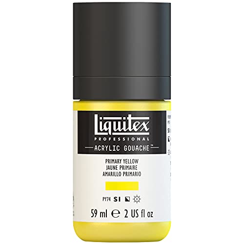 Liquitex 2059410 'Liquitex Professional Acrylic Gouache, Acrylfarbe mit Gouache Eigenschaften, Lichtecht, wasserfest, 59ml Dosier - Flasche - Primärgelb von Liquitex