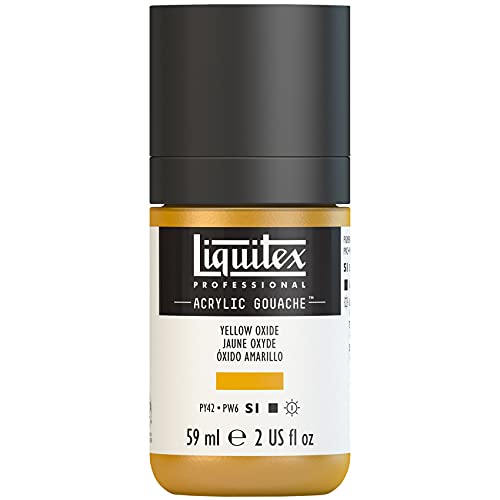 Liquitex 2059416 'Liquitex Professional Acrylic Gouache, Acrylfarbe mit Gouache Eigenschaften, Lichtecht, wasserfest, 59ml Dosier - Flasche - Oxidgelb von Liquitex