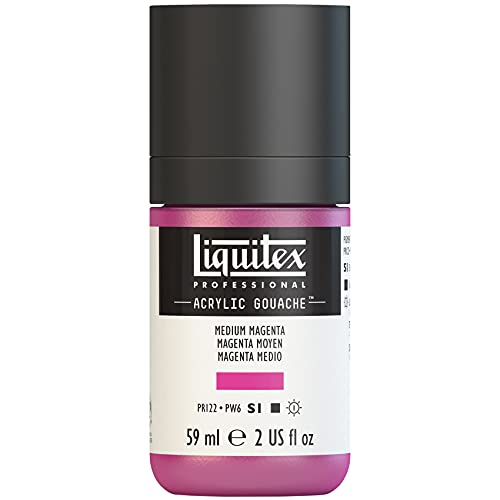 Liquitex 2059500 Professional Acryl Gouache - Mittelmagenta , 59ml Flasche, matt - Acrylfarbe mit Gouache Eigenschaften, Hochdeckend, Wasserfest & Lichtecht Liquitex 2059500 Professional Acryl Gouache - Mittelmagenta , 59ml Flasche, matt - Acrylfarbe mit Gouache Eigenschaften, Hochdeckend, Wasserfest & Lichtecht von Liquitex