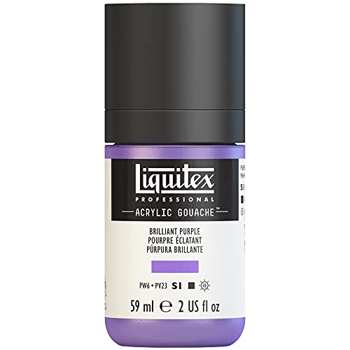 Liquitex 2059590 'Liquitex Professional Acrylic Gouache, Acrylfarbe mit Gouache Eigenschaften, Lichtecht, wasserfest, 59ml Dosier - Flasche - Brillantlila von Liquitex