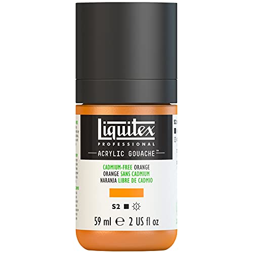 Liquitex 2059892 'Liquitex Professional Acrylic Gouache, Acrylfarbe mit Gouache Eigenschaften, Lichtecht, wasserfest, 59ml Dosier - Flasche - Kadmiumfrei Orange von Liquitex