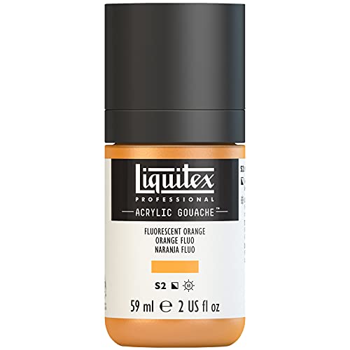 Liquitex 2059982 Professional Acryl Gouache - Orange Fluo, 59ml Flasche, matt - Acrylfarbe mit Gouache Eigenschaften, Hochdeckend, Wasserfest & Lichtecht Liquitex 2059982 Professional Acryl Gouache - Orange Fluo, 59ml Flasche, matt - Acrylfarbe mit Gouache Eigenschaften, Hochdeckend, Wasserfest & Lichtecht von Liquitex