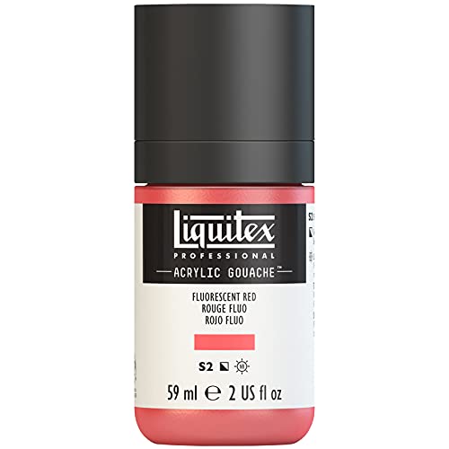 Liquitex 2059983 Professional Acryl Gouache - Rot Fluo, 59ml Flasche, matt - Acrylfarbe mit Gouache Eigenschaften, Hochdeckend, Wasserfest & Lichtecht Liquitex 2059983 Professional Acryl Gouache - Rot Fluo, 59ml Flasche, matt - Acrylfarbe mit Gouache Eigenschaften, Hochdeckend, Wasserfest & Lichtecht von Liquitex