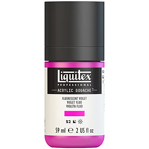 Liquitex 2059986 'Liquitex Professional Acrylic Gouache, Acrylfarbe mit Gouache Eigenschaften, Lichtecht, wasserfest, 59ml Dosier - Flasche - Voilett Fluo von Liquitex