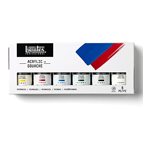 Liquitex 3699323 Proffessional Acrylic Gouache, Primärfarben, Set 6 Flaschen a 59ml Liquitex 3699323 Proffessional Acrylic Gouache, Primärfarben, Set 6 Flaschen a 59ml von Liquitex